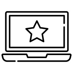 Obraz premium stars laptop icon