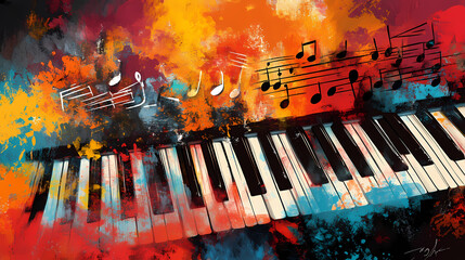 Abstract background music inspired art. Music-Inspired Art. Illustration