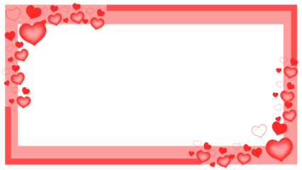 frame with hearts