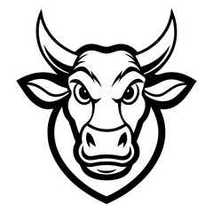 Cute Cow Vector Illustration – Cartoon, Clipart & Line Art on White Background, Cute cow vector illustration in cartoon, clipart, and line art style with a white background.