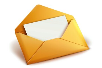 Golden Envelope with Blank Note: A subtly gleaming golden envelope rests open, revealing a pristine blank notecard inside.  Ready for your message.