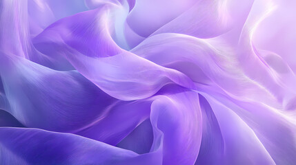 Obraz premium Abstract purple and blue waves intertwine in a digital fabric, creating fluidity and dynamic movement, evoking dreams. Dream Logic & Surrealism. Illustration