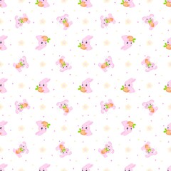 Bunny with Carrot Seamless 