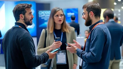 Lively business networking event with engaged professionals interacting and collaborating