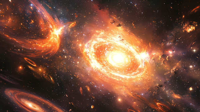 Cosmic symphony. a captivating exploration of the universe theme. Astral Projection Themes. Illustration