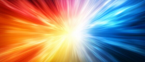 Obraz premium Abstract Colorful Radiating Light Burst Design