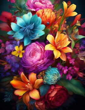 Hintergrund bunte Blumen