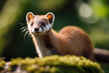 Fototapeta premium close up of a weasel