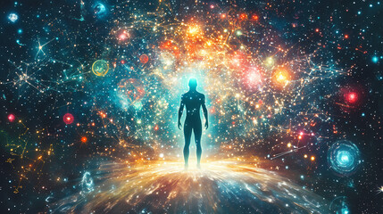 Celestial harmony. space themed backdrop featuring zodiac constellations. Astral Projection Themes. Illustration