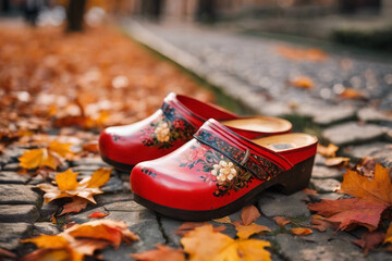 old wooden clogs