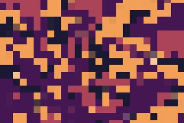 Vibrant colorful square pixel art pattern with a dynamic geometric layout. Abstract background concept