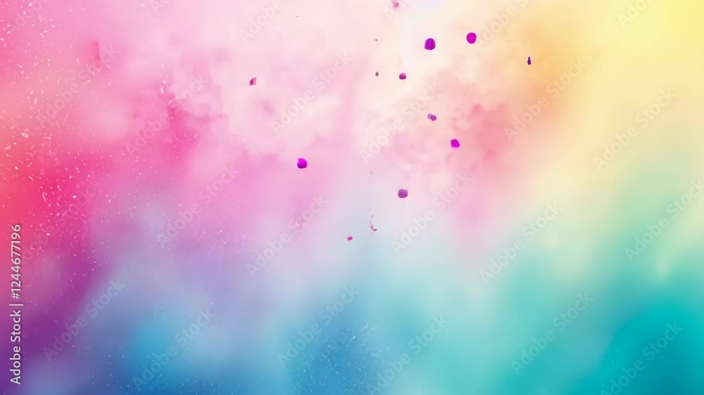 Wall mural vibrant color explosion: dynamic burst of pastel hues with floating particles