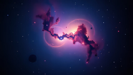 Obraz premium Cosmic Nebula in Deep Space background