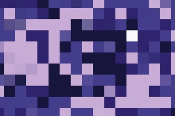 Elegant purple square pixel art pattern with a sleek geometric structure. Abstract background concept