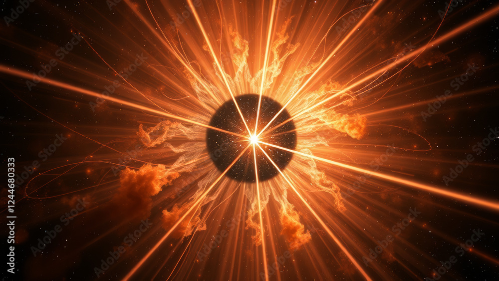 Canvas Prints cosmic explosion - a stunning visual background