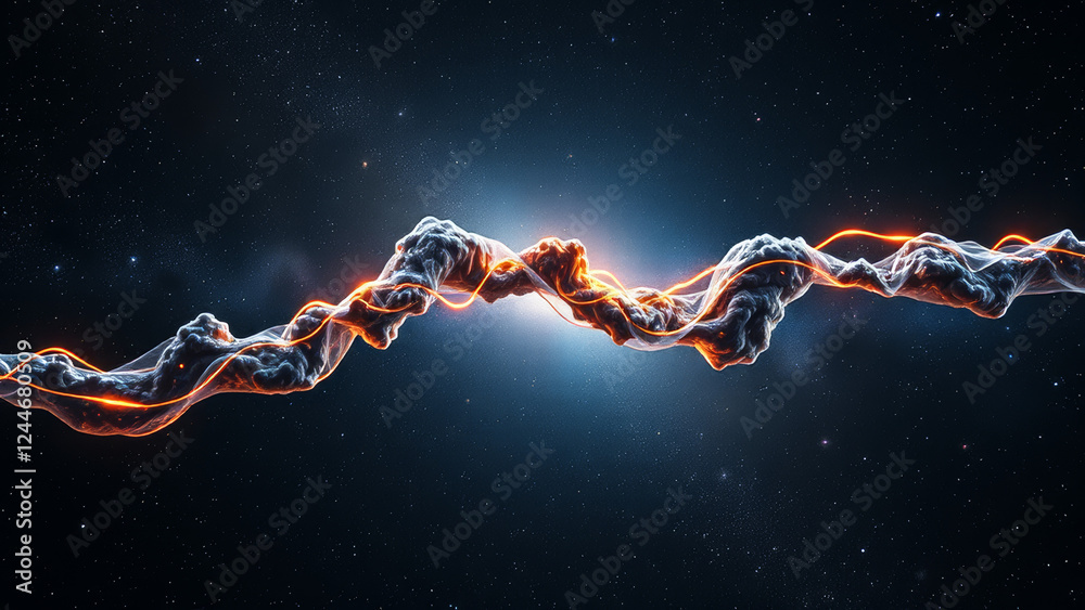 Canvas Prints abstract cosmic energy flow in space background