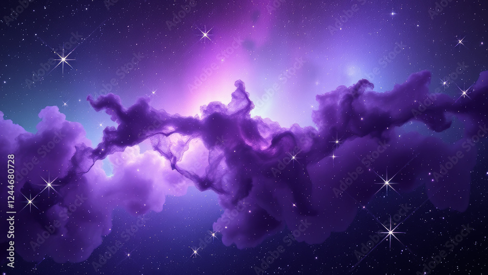 Canvas Prints purple nebula in the deep space background