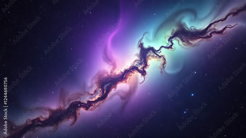 Sticker a mesmerizing cosmic nebula display background