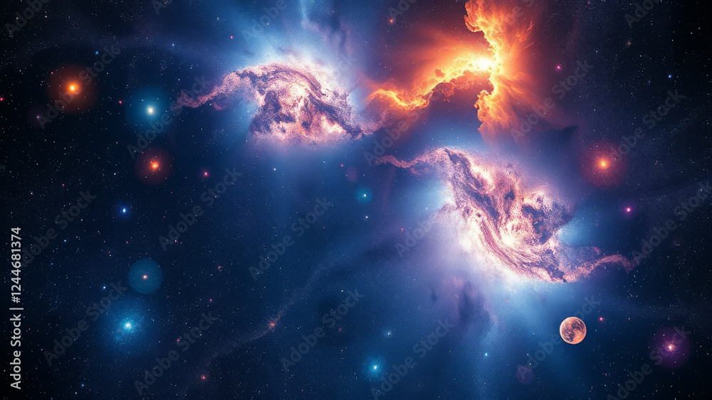 Canvas Prints cosmic nebula: a stunning view of the universe background