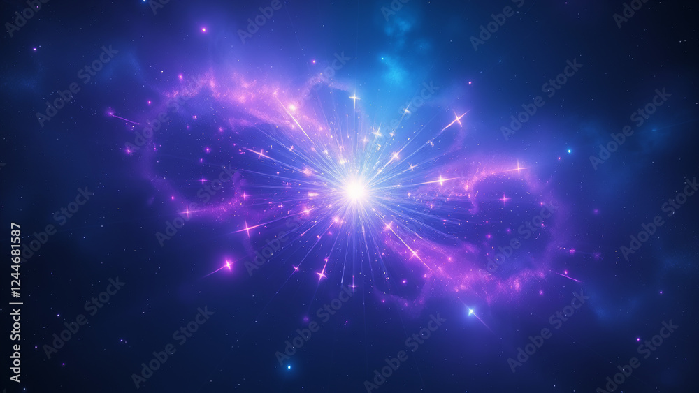 Canvas Prints vibrant cosmic explosion in deep space background