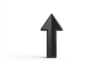 Fototapeta premium Black arrow pointing upwards
