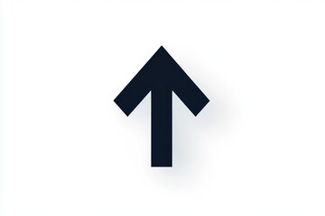 Fototapeta premium Black arrow pointing upward