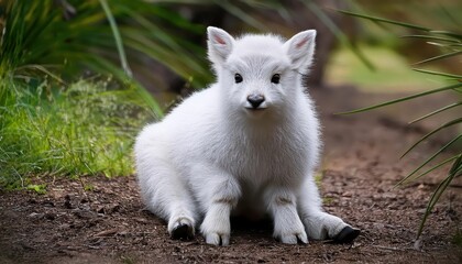 Fototapeta premium Vibrant Wildlife Portrait Majestic Young Puku in Lush African Savannah, Captured in a Serene Moment