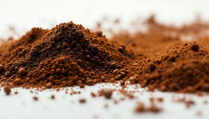 Ground Coffee Texture Close Up Rich Brown Aroma