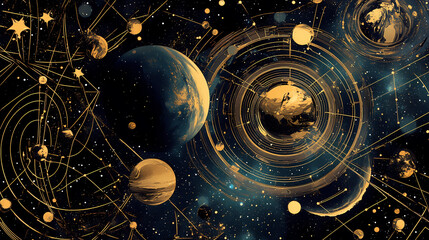 cosmic abstract celestial planets