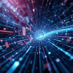 Abstract technology background. . Oil paint illustration.