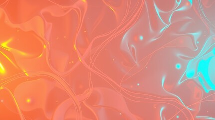 Obraz premium Dynamic flowing lines and glowing particles create a vibrant and modern abstract background.