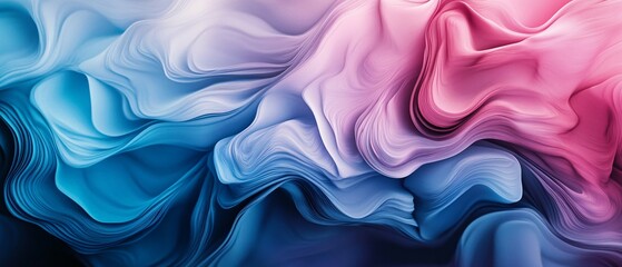 Obraz premium Abstract Swirling Layers of Blue Pink and Purple Hues