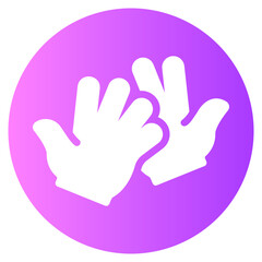 glove gradient icon