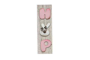 Easter banner with bunny. Easter Bunny Cute Vector illustration. Door hanger and door sign.