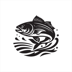 Black Color Cod silhouette design Vector Illustration, Solid White Background (11).eps