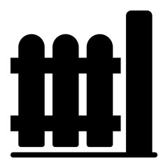 Fototapeta premium fence glyph icon