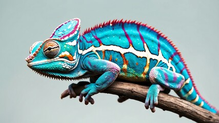 Obraz premium aesthetic chameleon skin plain background