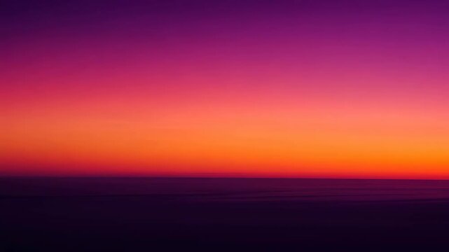 Vibrant ocean sunset gradient transition in calm horizon sequence