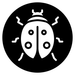 ladybug glyph icon