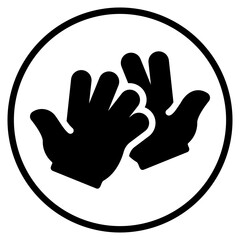 glove glyph icon