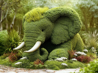 Haie en forme d'éléphant