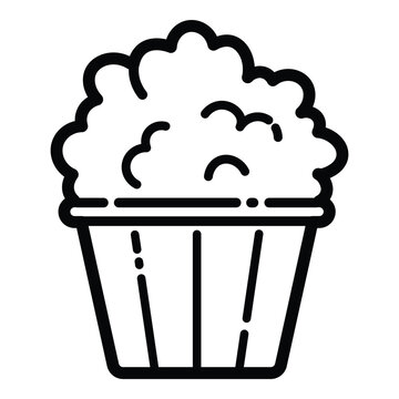 recommend clip art: Popcorn Cinema Snack Outline Icon Isolated On White Background