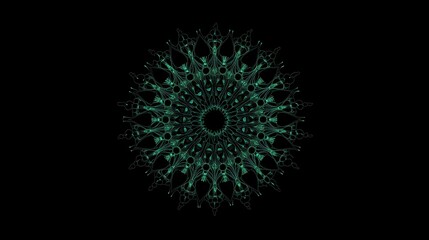 Flat design for virus, top view, on black background. 