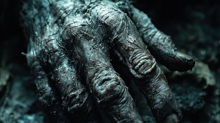 Fototapeta premium Decaying Hand: A Ghastly Close-Up