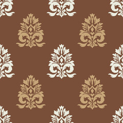 Damask seamless vector background. baroque style pattern.