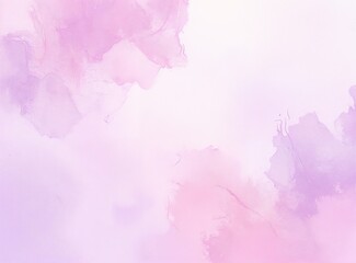 Obraz premium Soft watercolor background transition in purple and pink hues creating a serene and romantic atmosphere