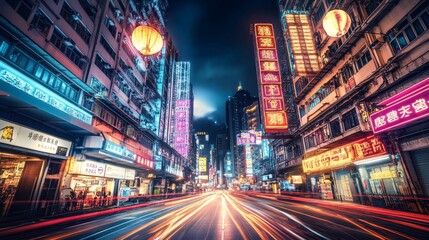 Quickly shifting vibrant neon fiber optic cables create abstract patterns with multicolored lights in a dark setting, producing a mesmerizing electrifying visual effect.