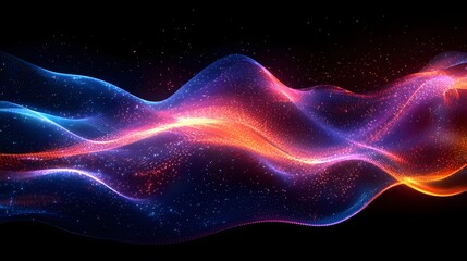 Fototapeta premium Vibrant Abstract 5G Concept with Swirling Energy Lines and Neon Colors