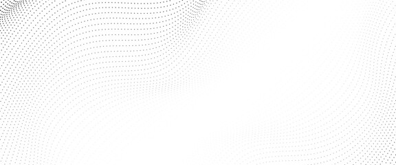 Wave 3d. Wave of particles. Futuristic point wave. Design for poster. Technology vector background