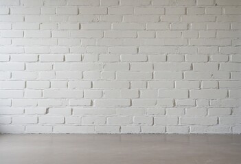 Fototapeta premium Distressed White Brick Loft Wall Interior